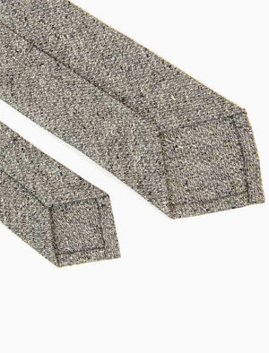 Grey Melange Silk & Cotton Blend Tie | 40 Colori