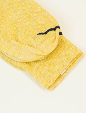 Yellow Solid Melange Linen & Organic Cotton Socks | 40 Colori