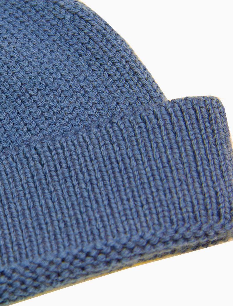 Cadet Blue Solid 100% Wool Fisherman Beanie | 40 Colori