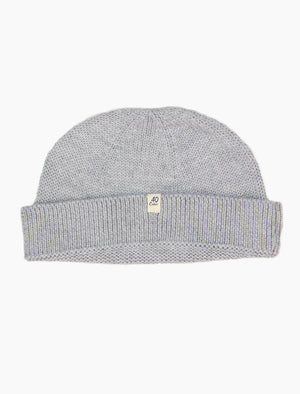 Light Grey Solid 100% Wool Fisherman Beanie | 40 Colori