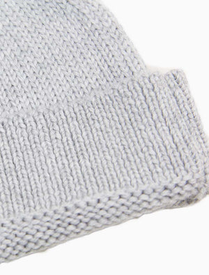 Light Grey Solid 100% Wool Fisherman Beanie | 40 Colori