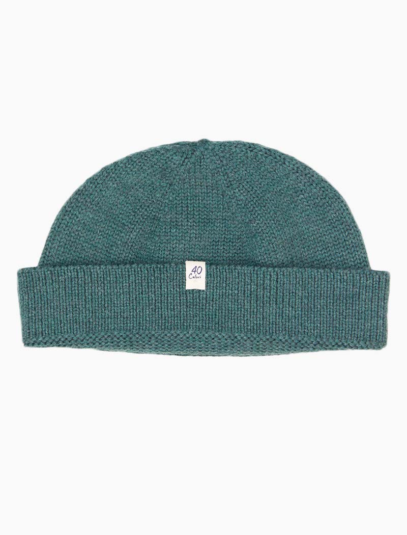 Green Solid 100% Wool Fisherman Beanie | 40 Colori