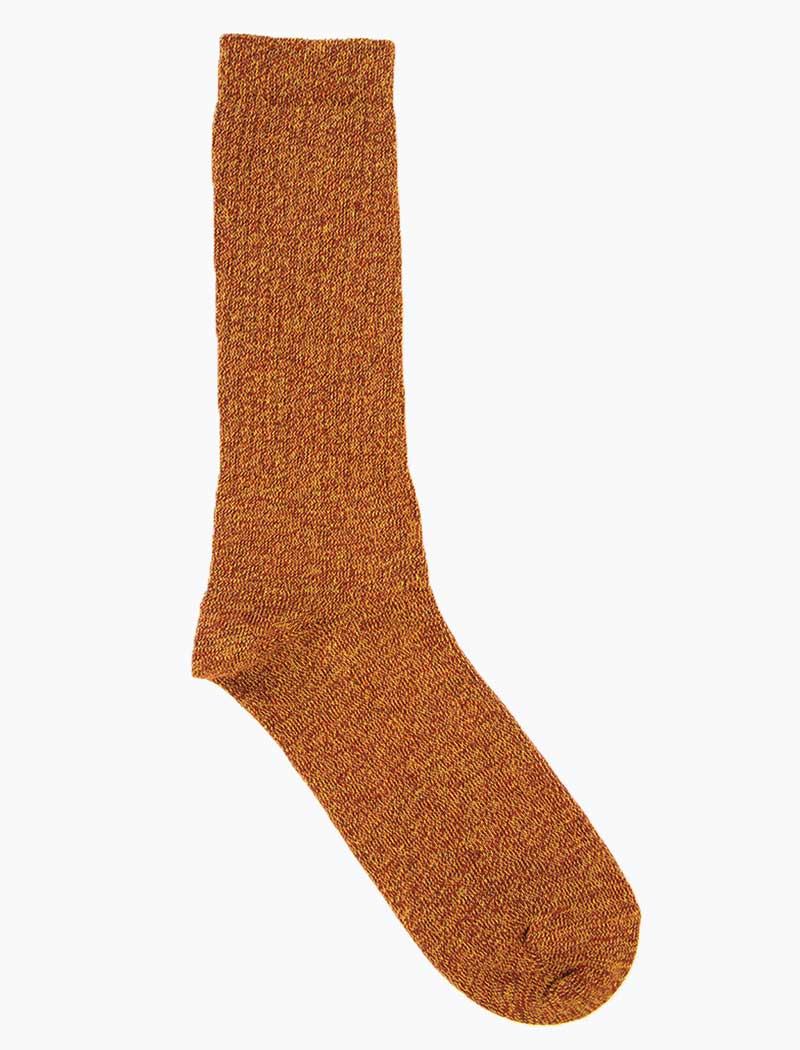 Rust Thick Melange Organic Cotton Socks | 40 Colori