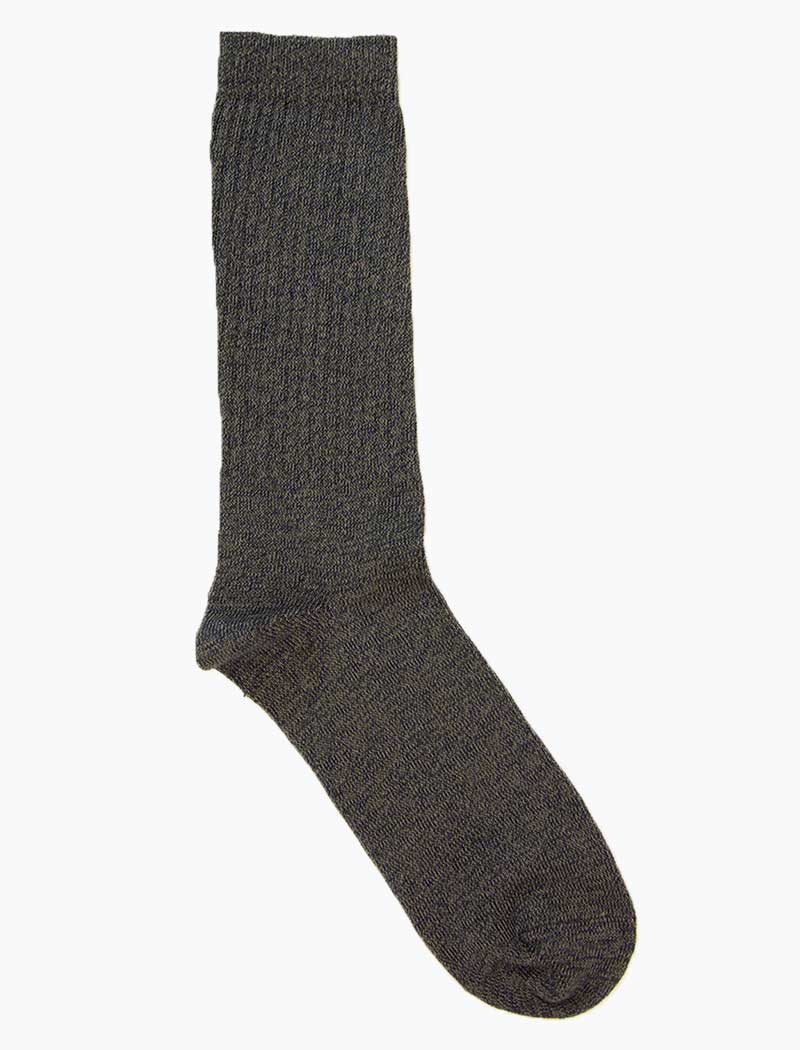 Grey Blue Thick Melange Organic Cotton Socks | 40 Colori
