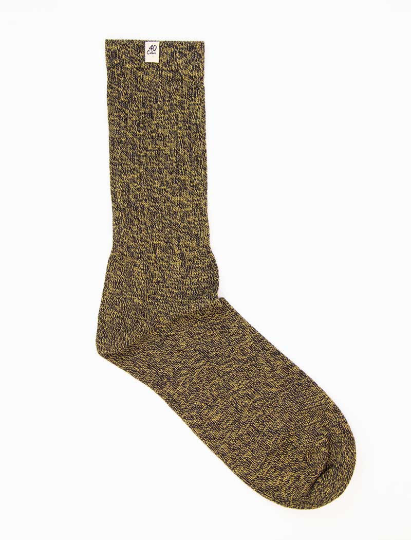 Yellow Thick Melange Organic Cotton Socks | 40 Colori