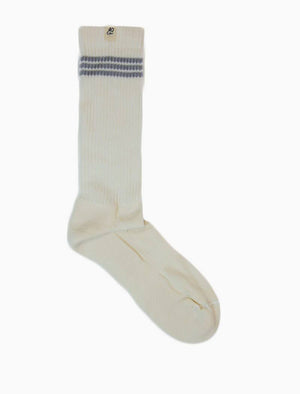 White Vintage Sport Organic Cotton Socks | 40 Colori