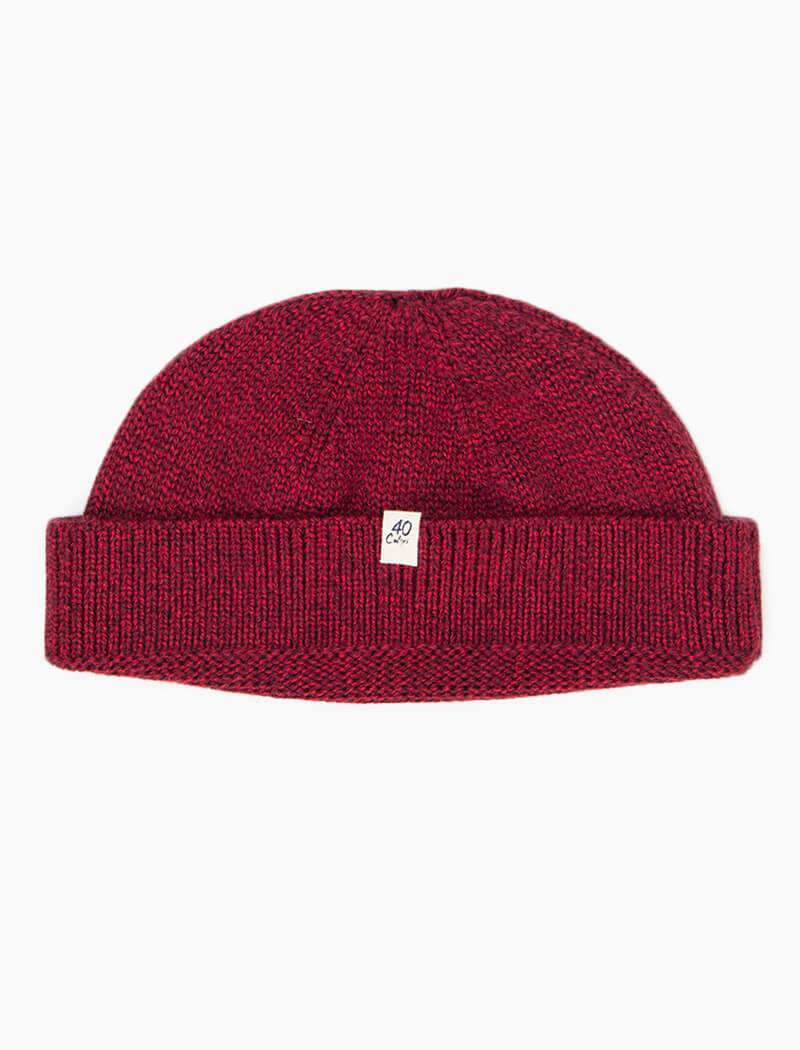 Red Mouline Wool Fisherman Beanie | 40 Colori