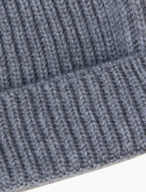 Light Grey Small Ribbed Wool Beanie | 40 Colori