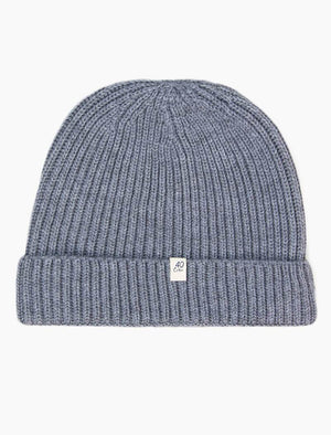Light Grey Small Ribbed Wool Beanie | 40 Colori