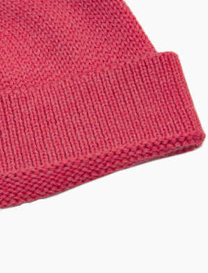 Raspberry Solid Wool Fisherman Beanie | 40 Colori Made in Italy Menswear