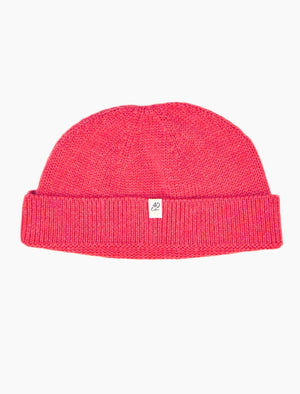 Raspberry Solid Wool Fisherman Beanie | 40 Colori Made in Italy Menswear