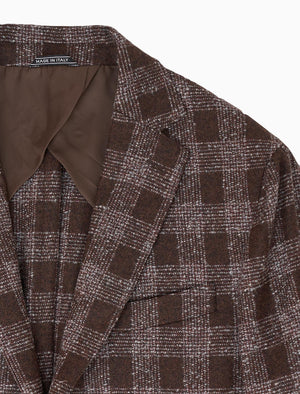 Brown Tartan Wool & Cashmere Blazer | 40 Colori