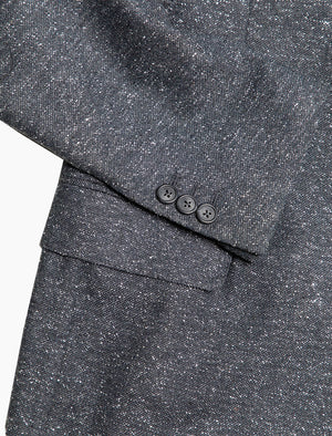 Charcoal Speckled Wool Silk Blazer | 40 Colori
