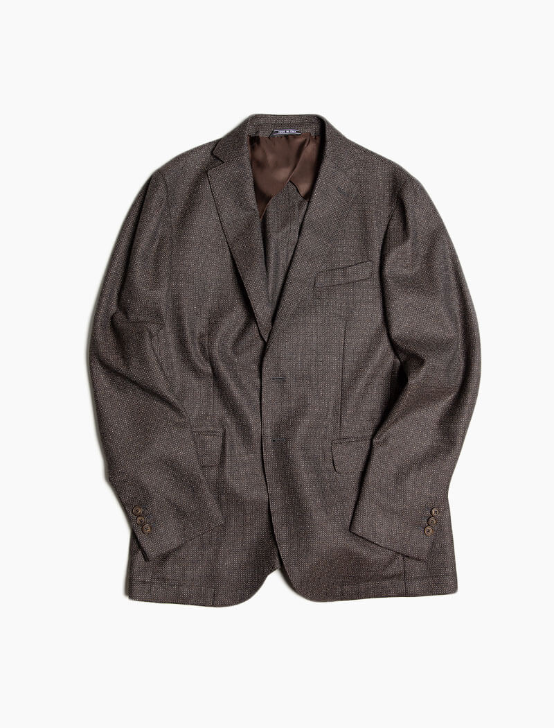 Brown Birdseye Wool Blazer | 40 Colori