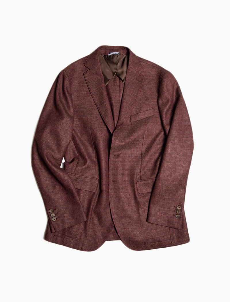 Burgundy Saxony Wool Blazer | 40 Colori 