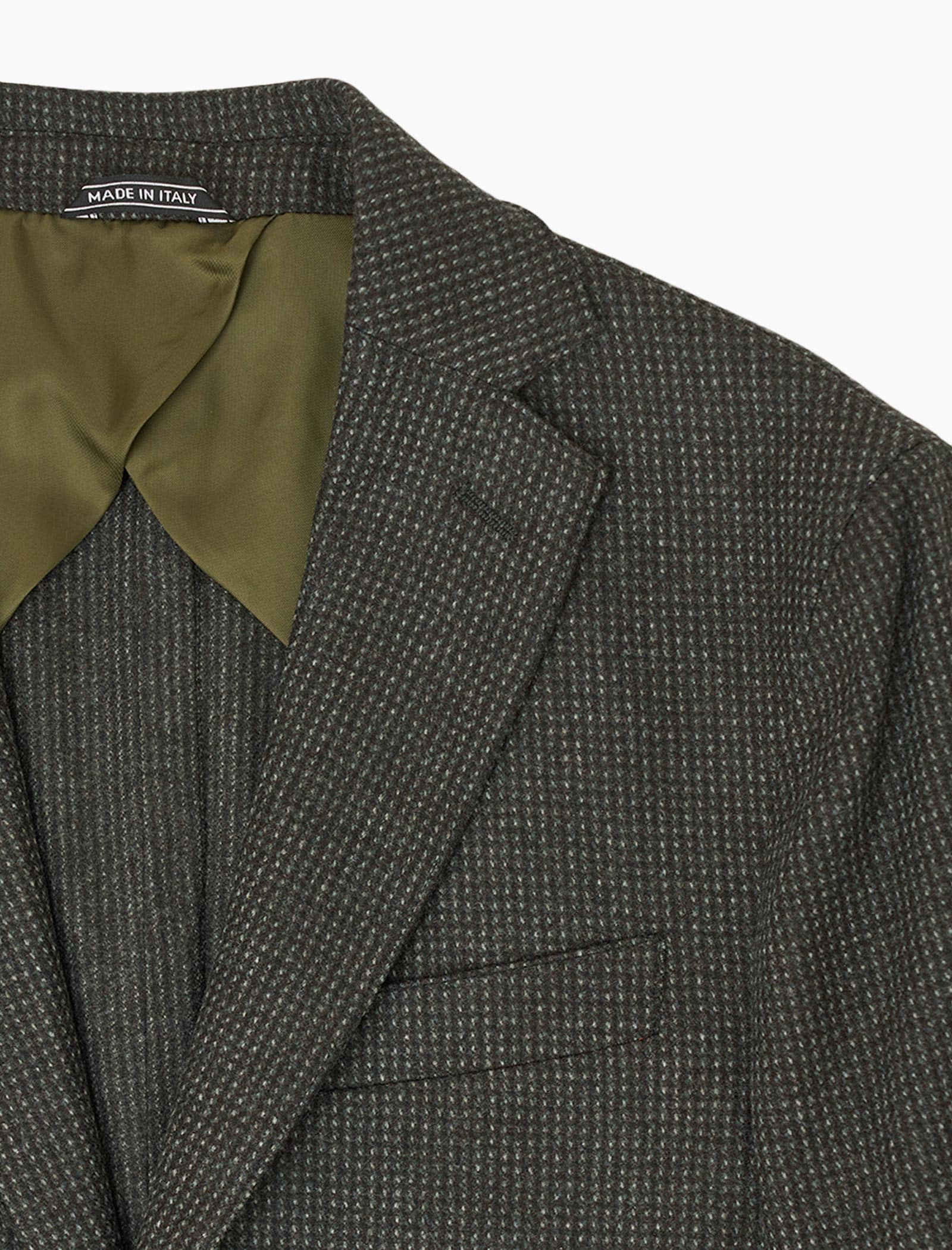 Green & Grey Dotted Wool Blazer | 40 Colori