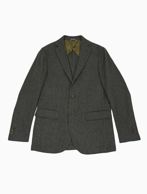 Green & Grey Dotted Wool Blazer | 40 Colori