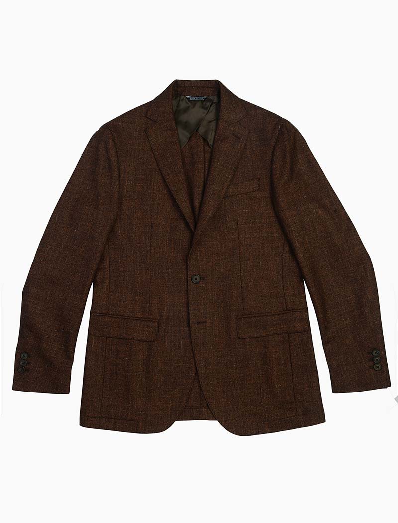 Rust Melange Wool Linen Blazer | 40 Colori