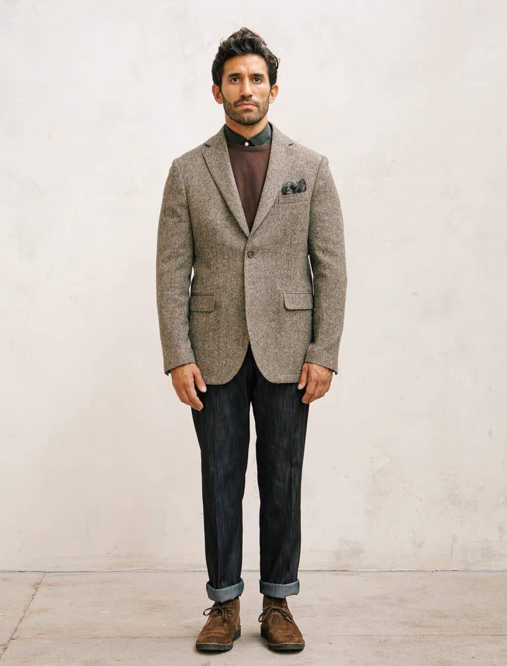 Taupe Donegal Wool Blazer | 40 Colori