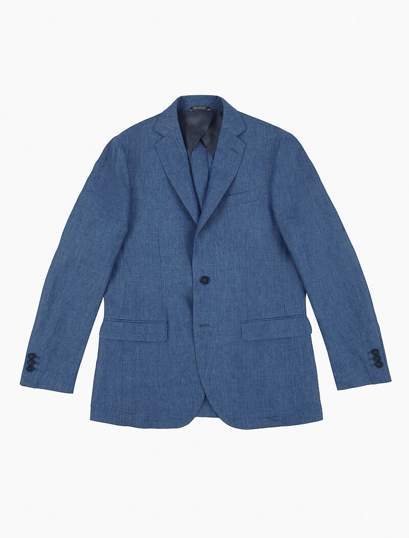 Jeans Blue Linen Blazer | 40 Colori