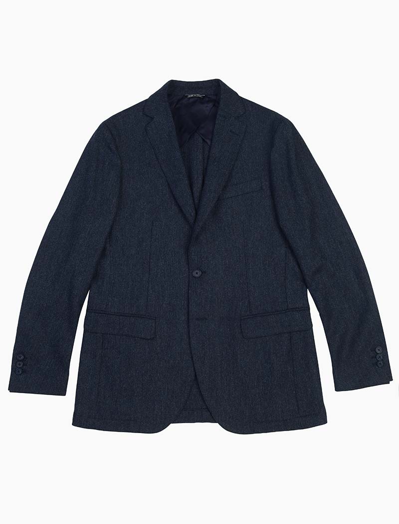 Blue Melange Wool Blazer | 40 Colori