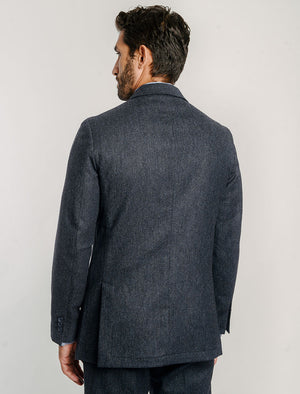 Blue Melange Wool Blazer | 40 Colori