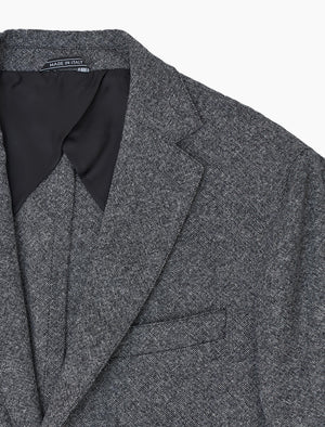 Grey Plain Weave Lambswool Blazer | 40 Colori