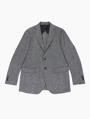 Grey Plain Weave Lambswool Blazer | 40 Colori