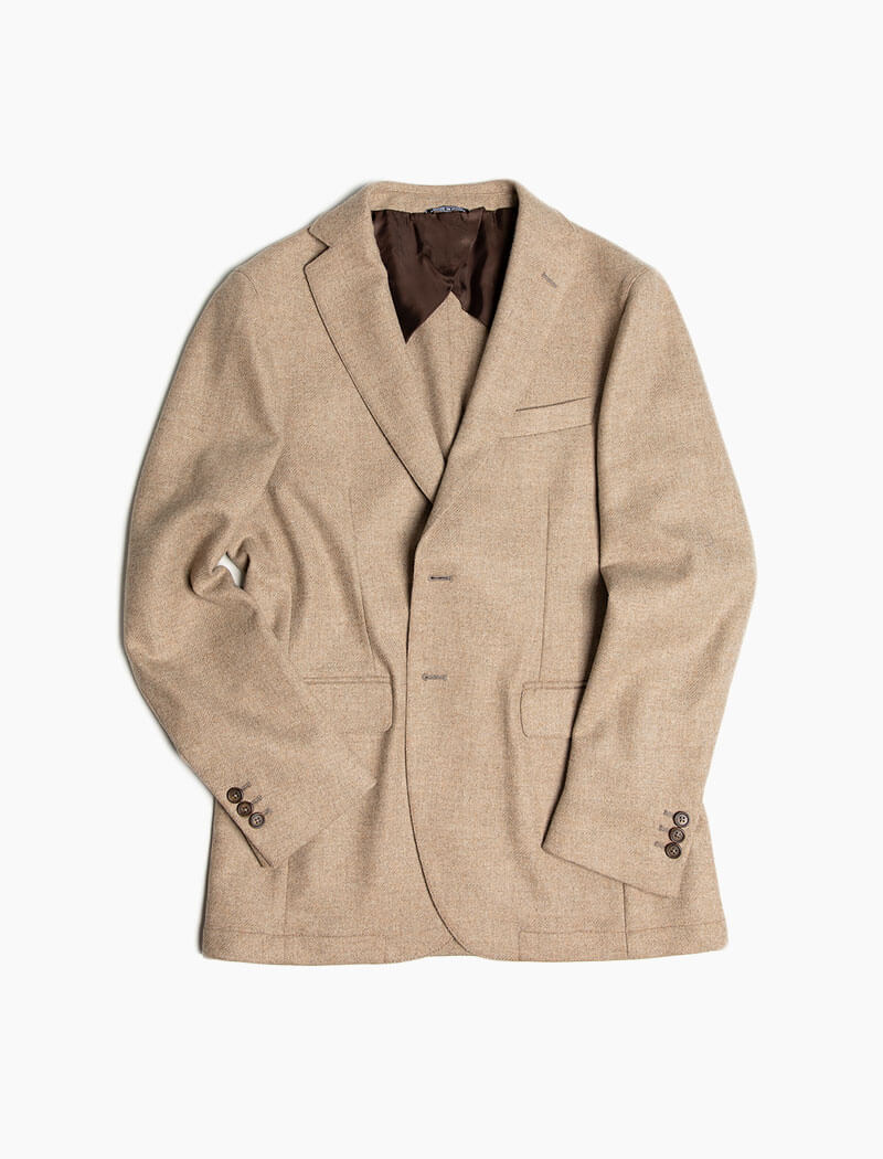 Beige Twill Lambswool Blazer | 40 Colori