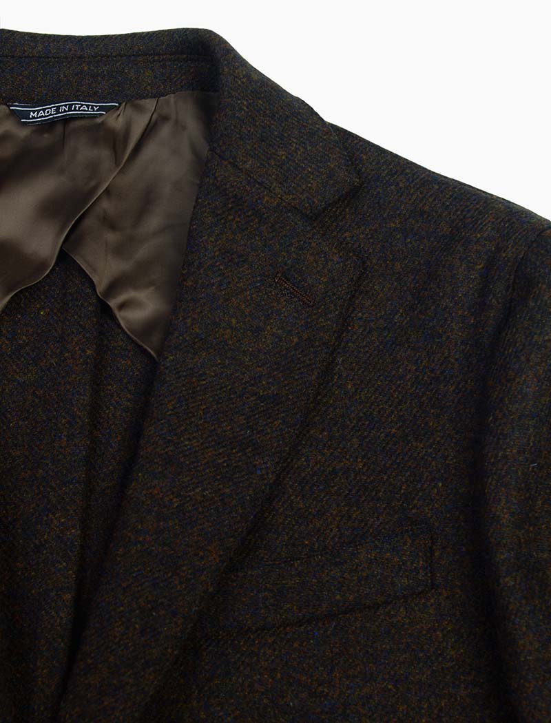 Brown Melange Wool Blazer | 40 Colori