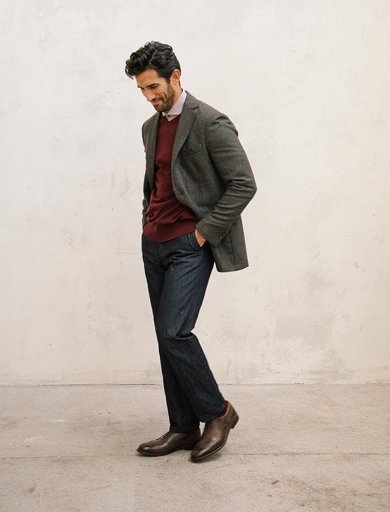 Brown Birdseye Wool Blazer | 40 Colori