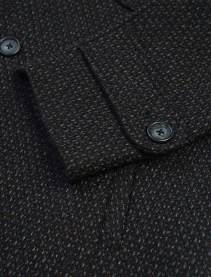 Black Melange Wool Overcoat | 40 Colori 