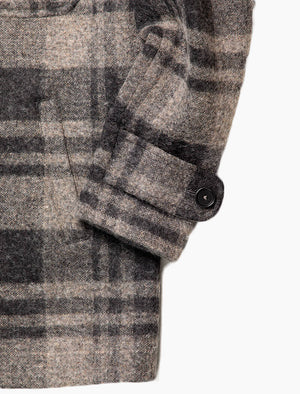 Grey Check Wool & Alpaca Overcoat | 40 Colori