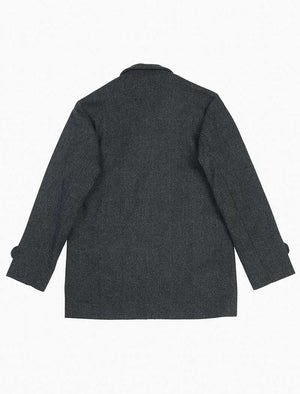 Charcoal Zigzag Wool Overcoat | 40 Colori