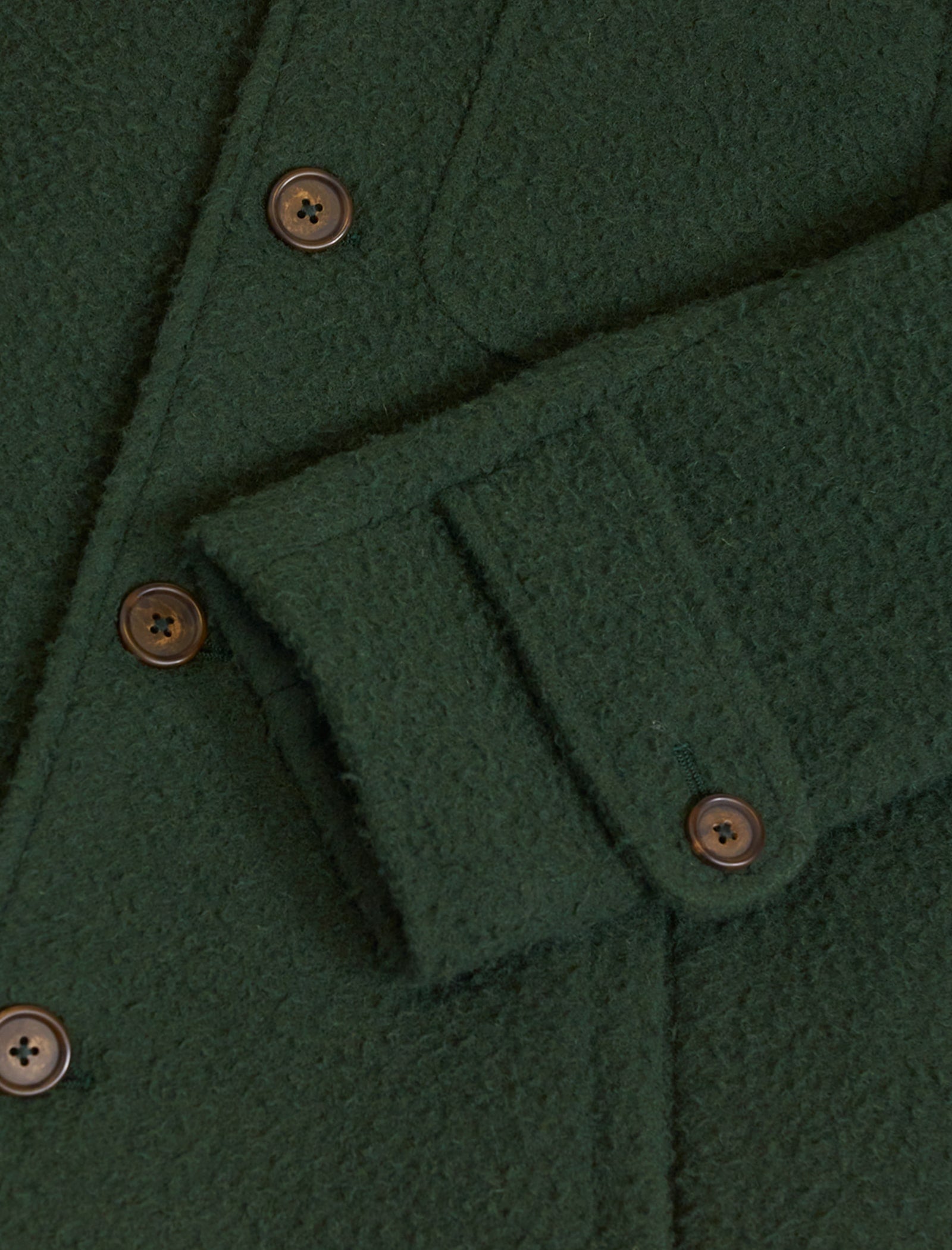 Green Casentino Wool Overcoat