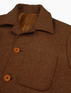 Brick Herringbone Wool Overcoat | 40 Colori