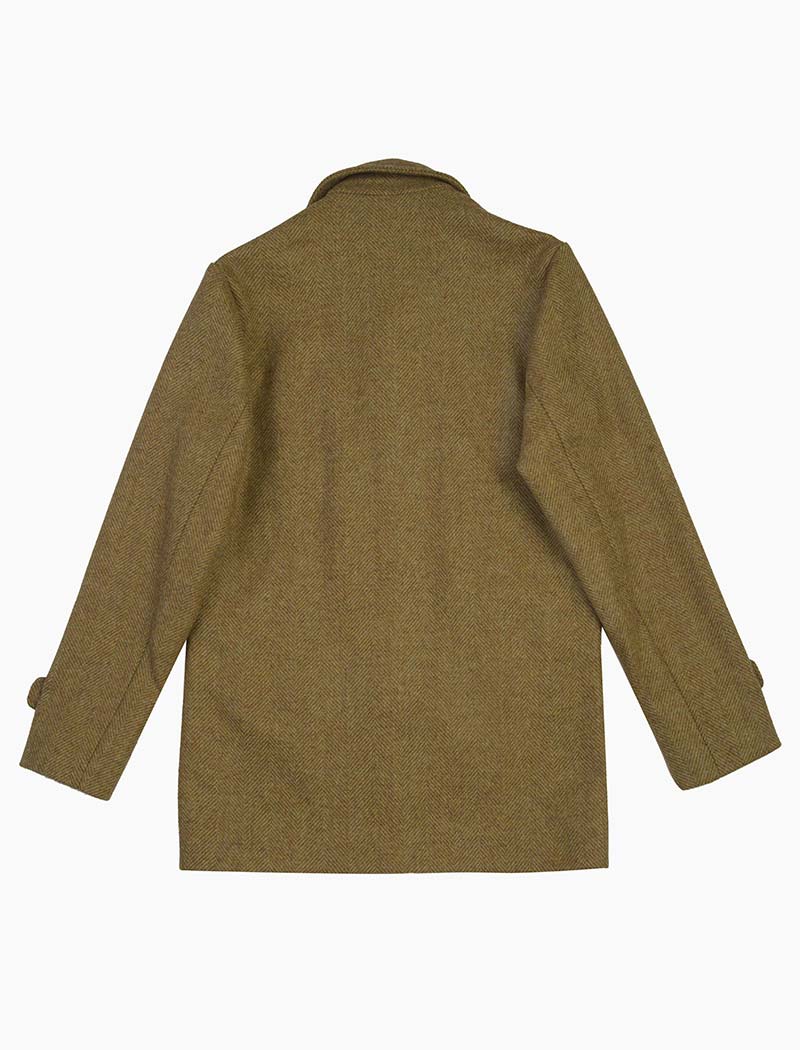Mustard Herringbone Wool Overcoat | 40 Colori