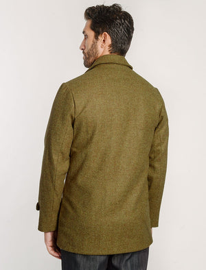 Mustard Herringbone Wool Overcoat | 40 Colori
