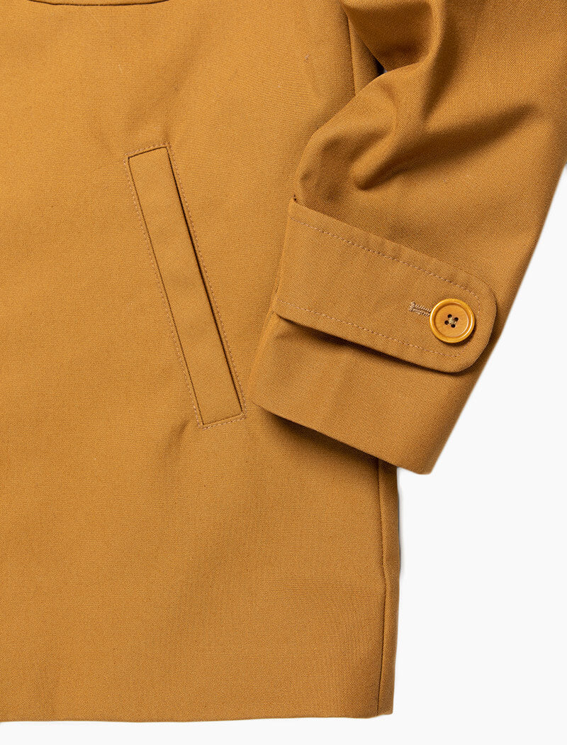 Mustard Waxed Cotton Overcoat | 40 Colori