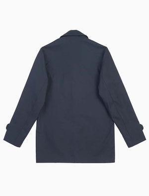 Blue Waxed Cotton Overcoat | 40 Colori