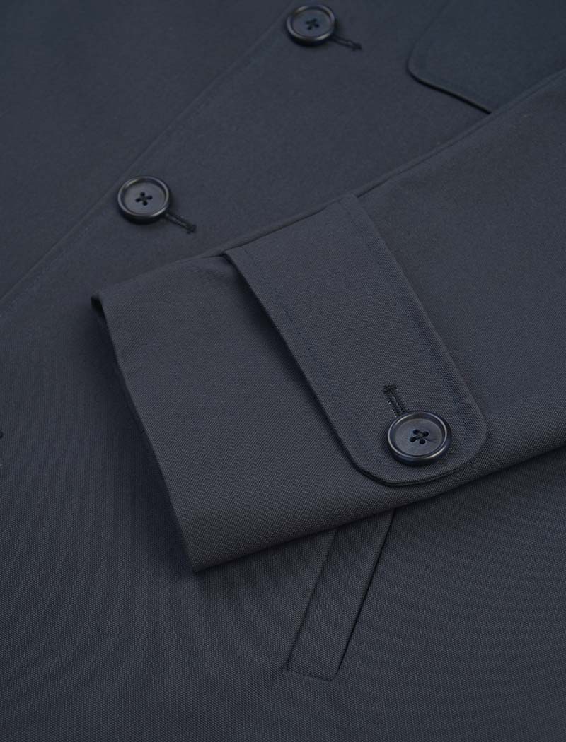 Blue Waxed Cotton Overcoat | 40 Colori