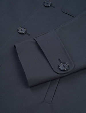 Blue Waxed Cotton Overcoat | 40 Colori