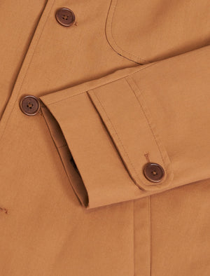 Cinnamon Ventile Cotton Long Overcoat