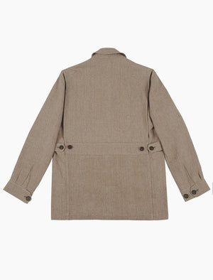 Beige Linen Field Jacket | 40 Colori