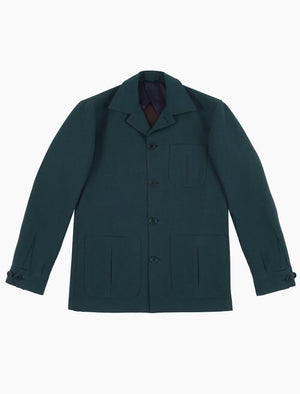 Teal Herringbone Cotton Shacket | 40 Colori