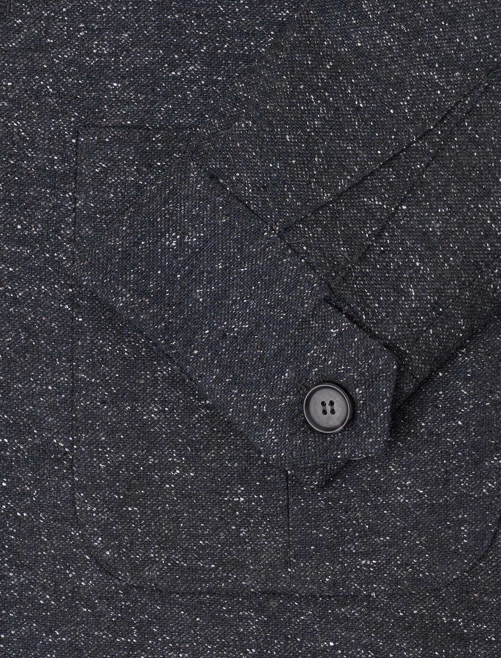 Charcoal Speckled Wool & Silk Shacket | 40 Colori
