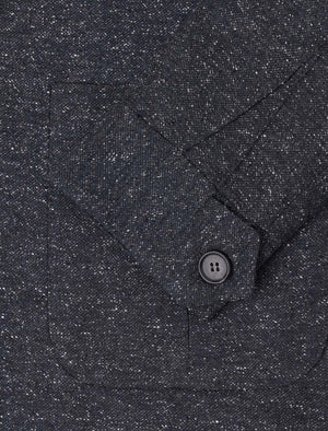 Charcoal Speckled Wool & Silk Shacket | 40 Colori