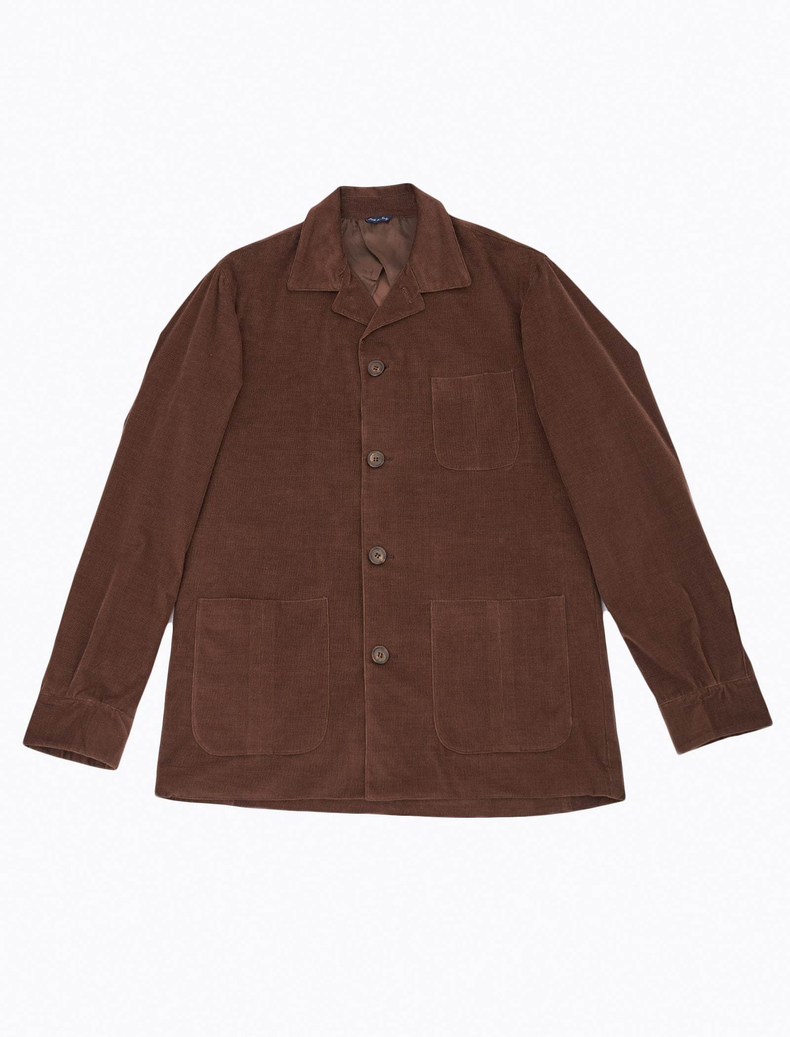 Brown Needlecord Shacket | 40 Colori