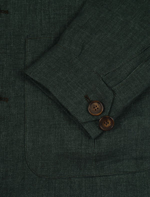 Dark Green Linen Shacket | 40 Colori