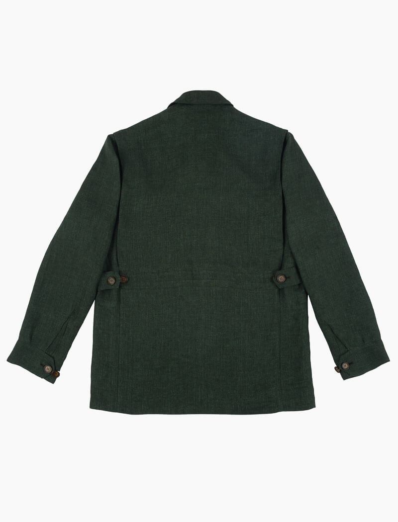 Dark Green Linen Shacket | 40 Colori